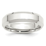 Sterling Silver Beveled Edge Size 6.5 Band