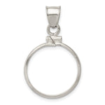 Wideband Distinguished Coin Jewelry Sterling Silver Polished 19.1 x $0.01 Screw Top Coin Bezel Pendant