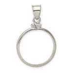 Wideband Distinguished Coin Jewelry Sterling Silver Polished 21.1 x $0.05 Screw Top Coin Bezel Pendant