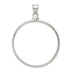 Wideband Distinguished Coin Jewelry Sterling Silver Polished 38.2 x Screw Top Coin Bezel Pendant