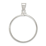 Wideband Distinguished Coin Jewelry Sterling Silver Polished 30.5 x $0.50 Screw Top Coin Bezel Pendant