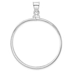 Wideband Distinguished Coin Jewelry Sterling Silver Polished 39.4 x 1 oz. Screw Top Coin Bezel Pendant