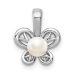 Sterling Silver Rhodium-plated FW Cultured Pearl Pendant