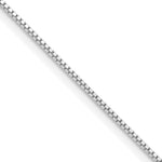 Sterling Silver Rhodium-plated Box Chain with a extention