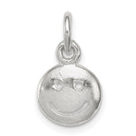 Sterling Silver Polished Smiley Face Charm