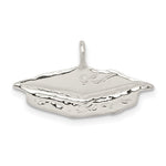 Sterling Silver Polished Graduation Cap Charm