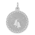 Sterling Silver Rhodium-plated Wedding Bells Charm