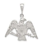 Sterling Silver Polished Textured Eagle Pendant