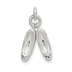 Sterling Silver Polished Ballet Slippers Charm