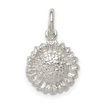Sterling Silver Polished Sunflower Charm