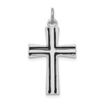 Sterling Silver Rhodium-plated Enameled Latin Cross Charm