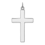 Sterling Silver Rhodium-plated Cross Lord's Prayer Pendant