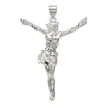 Sterling Silver Polished Extra-Large Corpus (Crucified Christ) Pendant