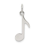 Sterling Silver Rhodium-plated Polished Musical Note Charm