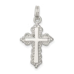 Sterling Silver Rhodium-plated Cross Charm