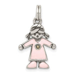 Sterling Silver Antiqued Girl Charm