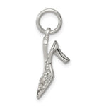 Sterling Silver CZ 3-D High Heel Shoe Charm