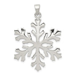 Sterling Silver Polished Extra-Large Snowflake Pendant
