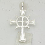Sterling Silver Polished Iona Cross Pendant