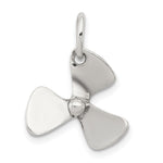 Sterling Silver Antiqued 3-D Boat Propeller Charm