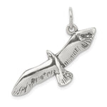 Sterling Silver Antiqued Wing Spread Seagull Charm