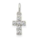 Sterling Silver CZ Cross Petite Charm