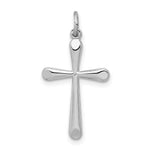 Sterling Silver Platinum-plated Cross Charm