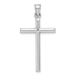 Sterling Silver Rhodium-plated Polished Latin Cross Pendant