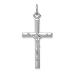 Sterling Silver Platinum-plated Crucifix Pendant