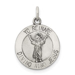 Sterling Silver Antiqued Divino Nino Medal (Divine Infant Jesus)