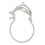 Sterling Silver Polished Dolphin Charm Holder