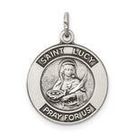 Sterling Silver Antiqued Saint Lucy Medal