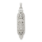 Sterling Silver Fancy Mezuzah Pendant
