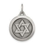 Sterling Silver Antiqued Star of David Medal