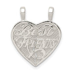 Sterling Silver Best Friends 2-piece break apart Heart Charm
