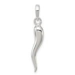 Sterling Silver Polished 3-D Italian Horn