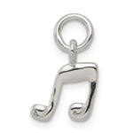 Sterling Silver Polished Music Notes Charm