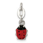 Sterling Silver Black/red Enameled Ladybug Charm