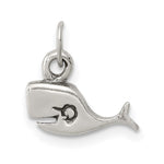 Sterling Silver Antiqued Mini Whale Charm