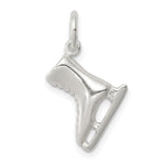 Sterling Silver Polished 3-D Ice Skate Charm