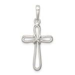 Sterling Silver Polished X-Center Cross Pendant