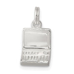 Sterling Silver Polished Laptop Charm