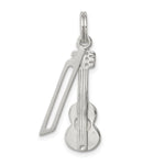 Sterling Silver Polished Violin and Bow Charm