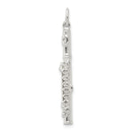 Sterling Silver Polished 3-D Flute Charm