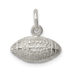 Sterling Silver Textured Football Charm