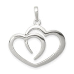 Sterling Silver Polished Intertwined Hearts Pendant
