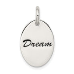 Sterling Silver Polished Enamel Dream Pendant