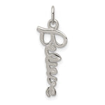 Sterling Silver Polished BELIEVE Pendant