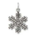 Sterling Silver Antiqued Snowflake Charm