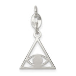 Sterling Silver Polished Evil Eye Charm